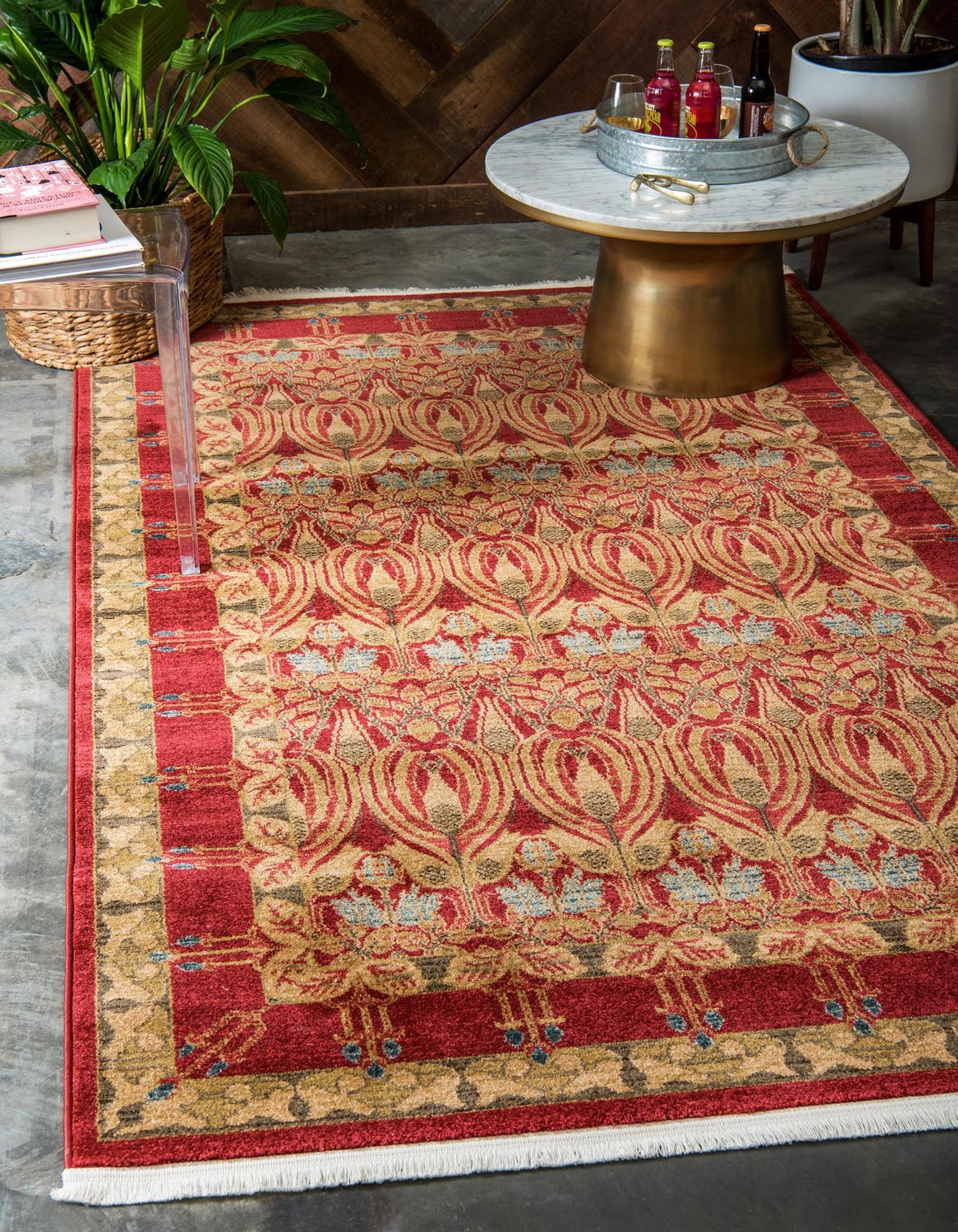 Red 12' 2 x 16' Kensington Rug Rugs.ca