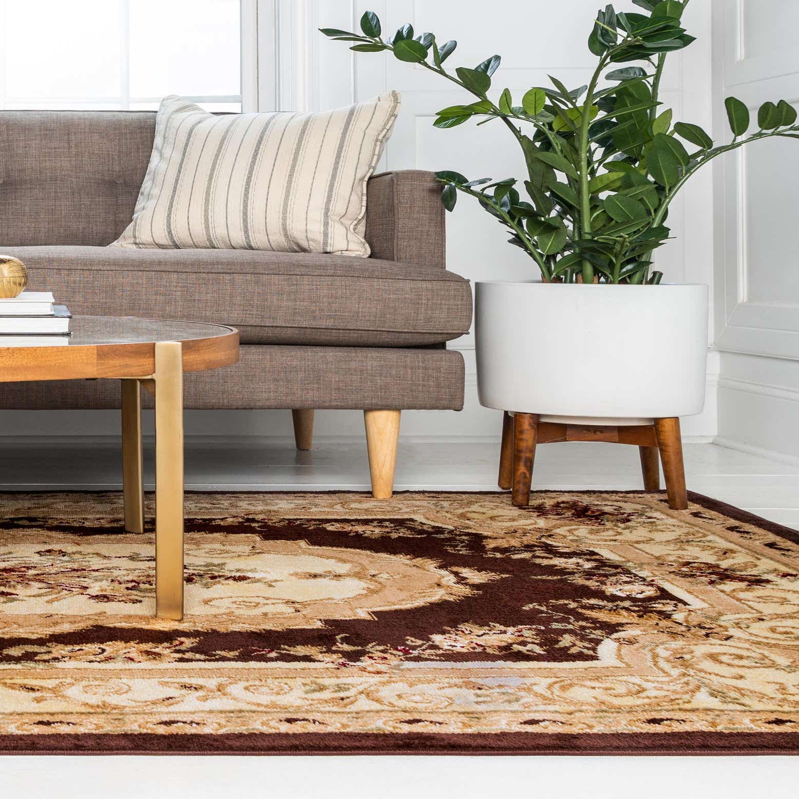 Brown 8' x 10' Classic Aubusson Rug eSaleRugs