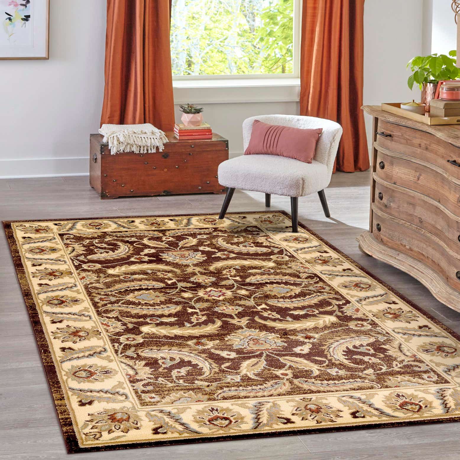Brown 5' x 8' Aditi Rug