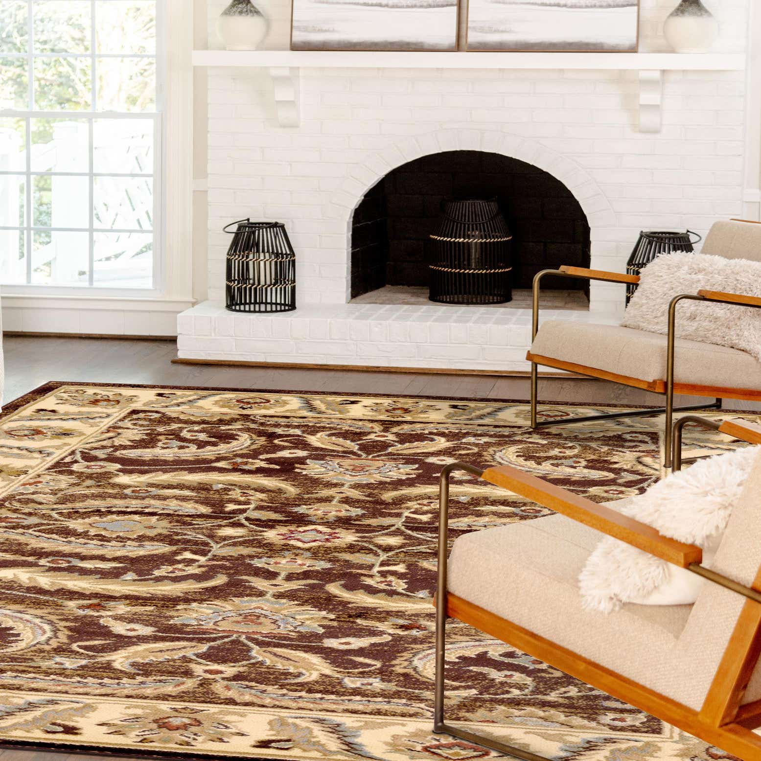 Brown 5' x 8' Aditi Rug