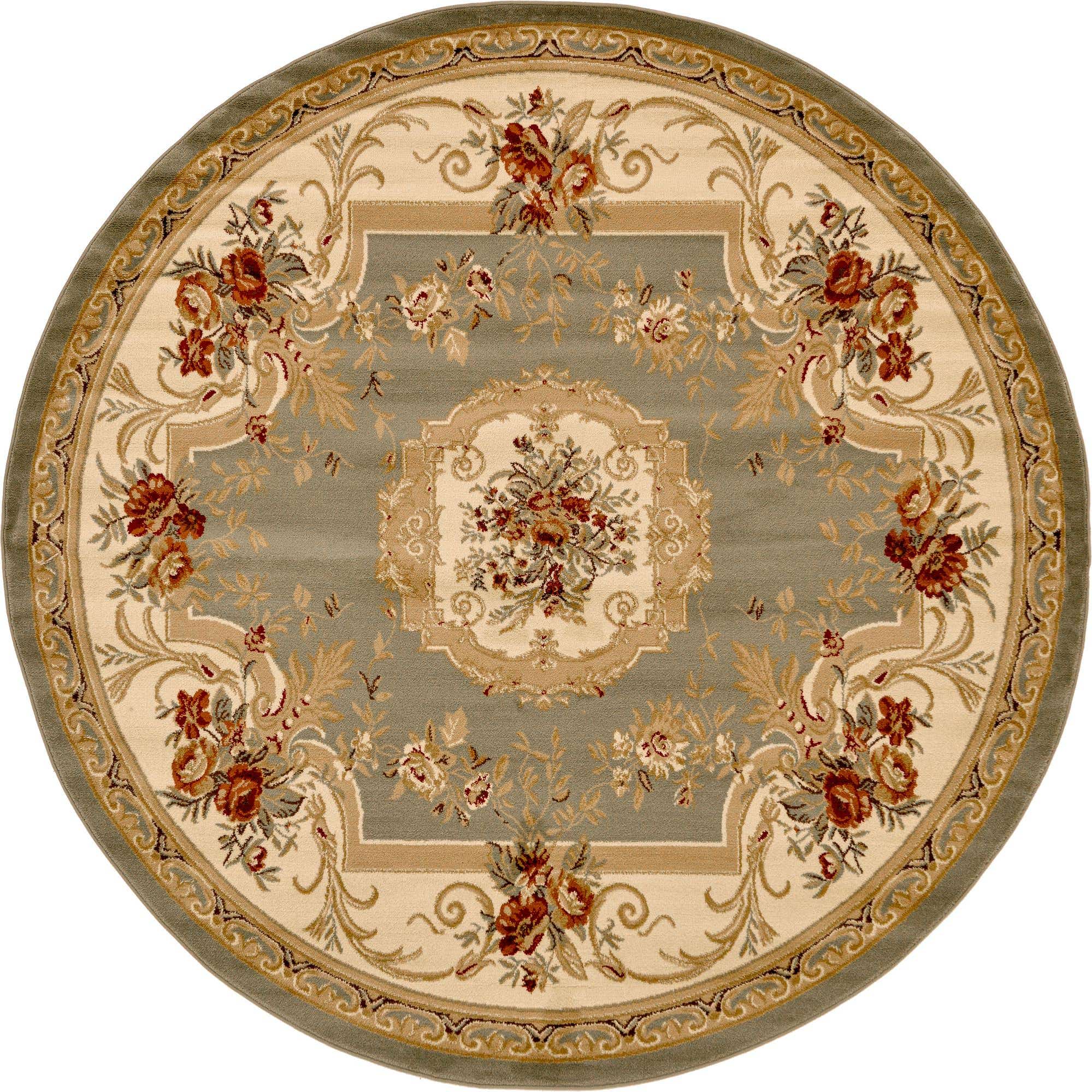 Green 8' x 8' Chateau Round Rug