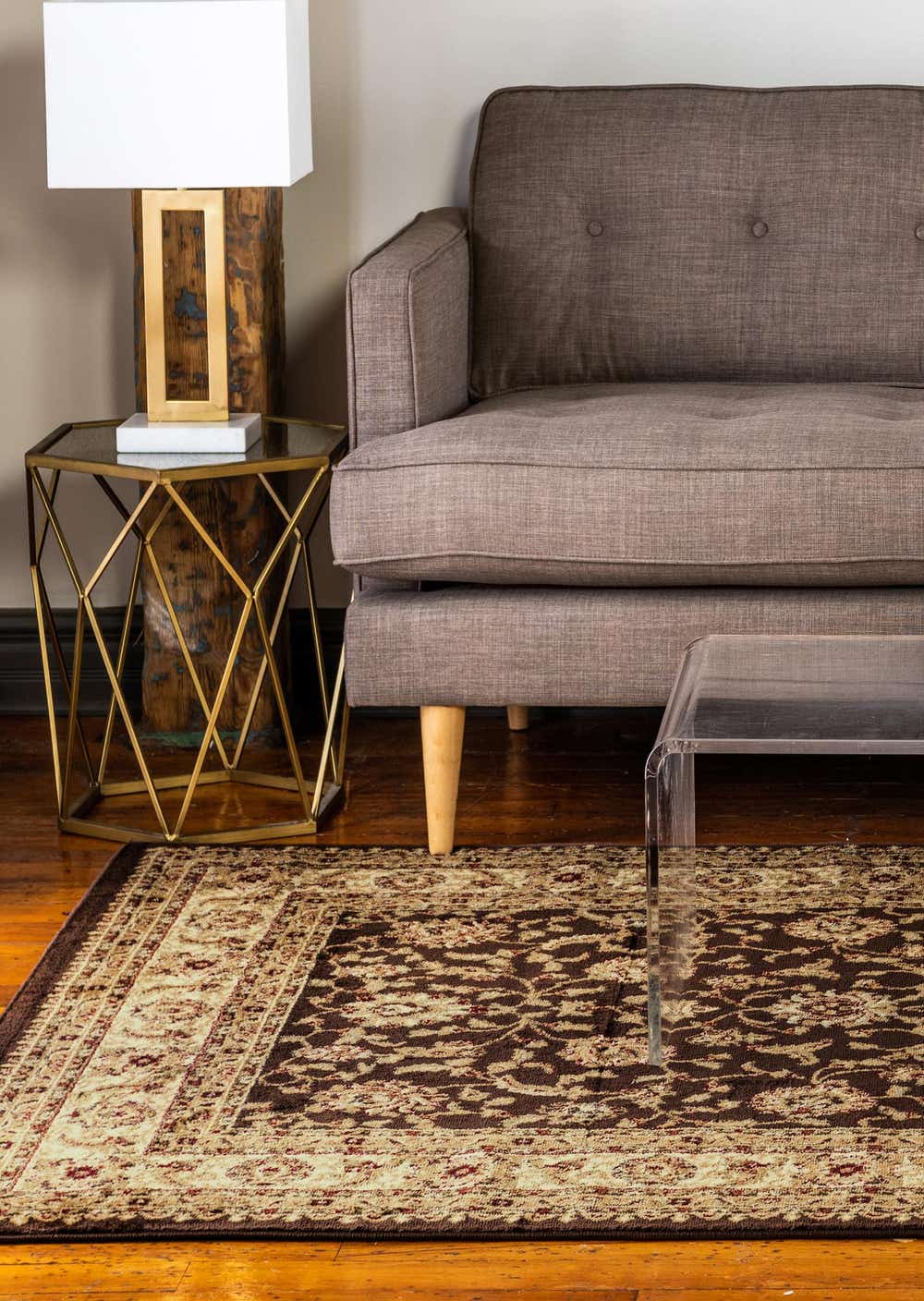 Brown 5' x 8' Aditi Rug