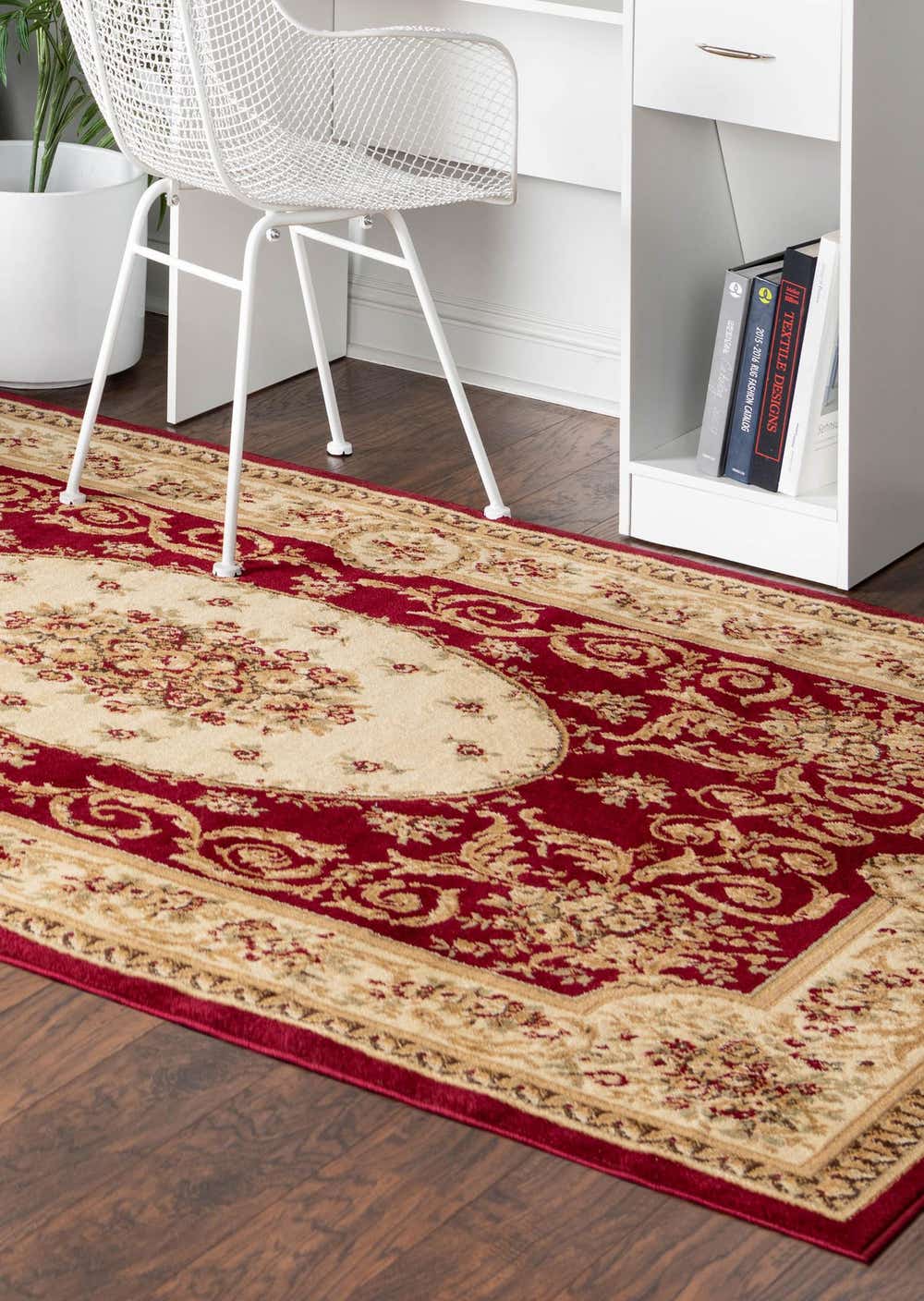 Red 9' x 12' Classic Aubusson Rug eSaleRugs