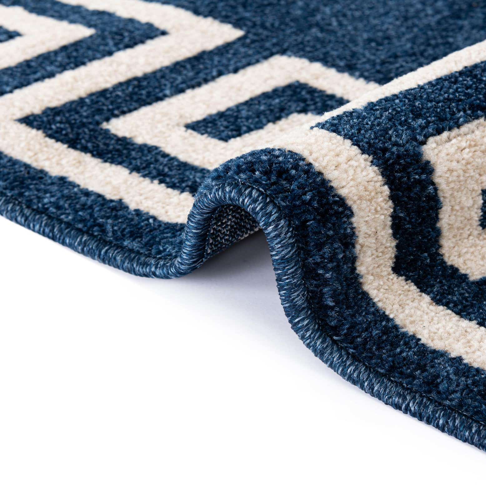 Navy Blue 5' x 8' Greek Key Rug eSaleRugs
