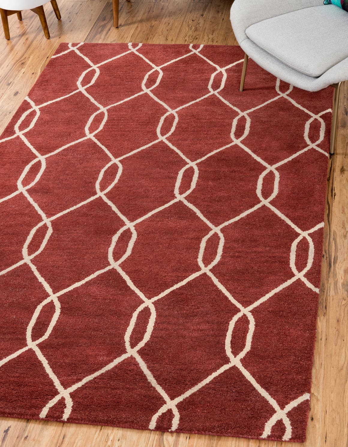 Red 7' x 9' 10 Trellis Rug eSaleRugs