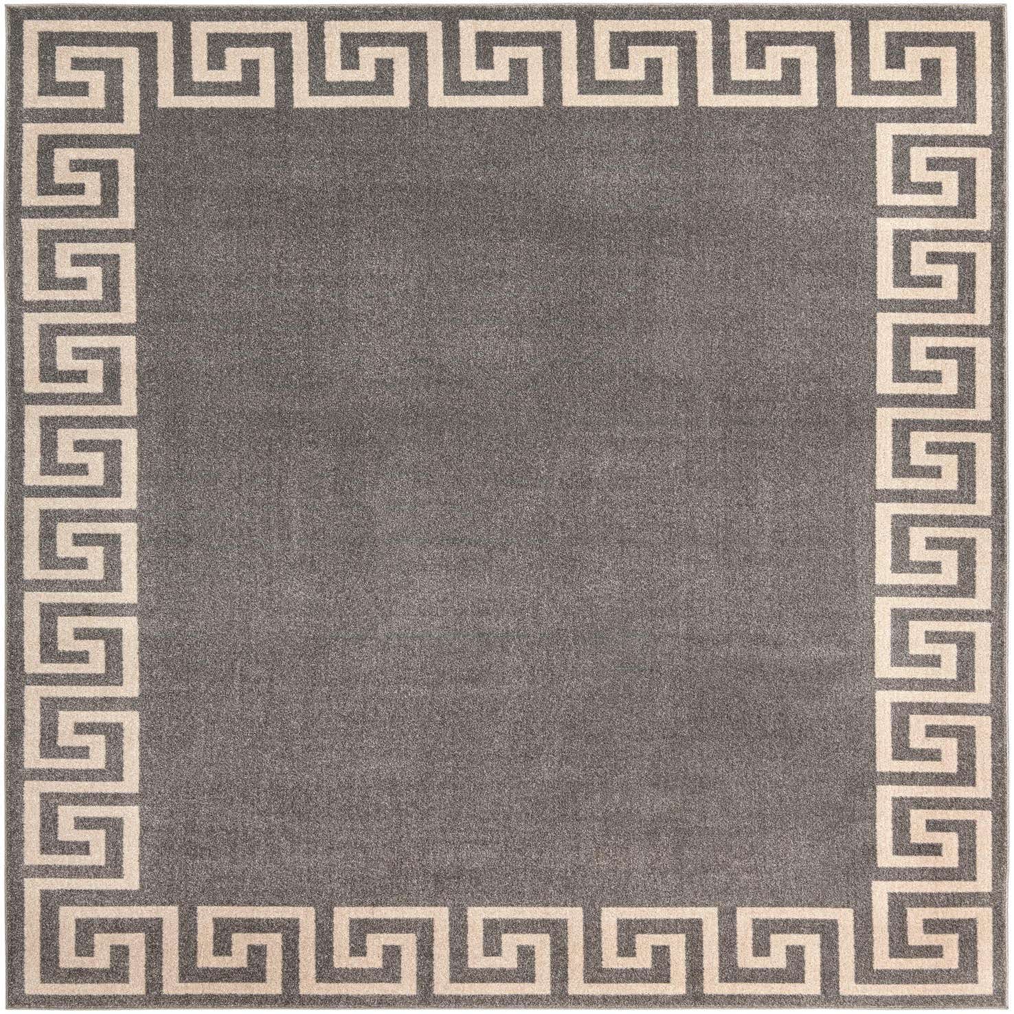 Gray 9' x 12' 2 Greek Key Rug eSaleRugs