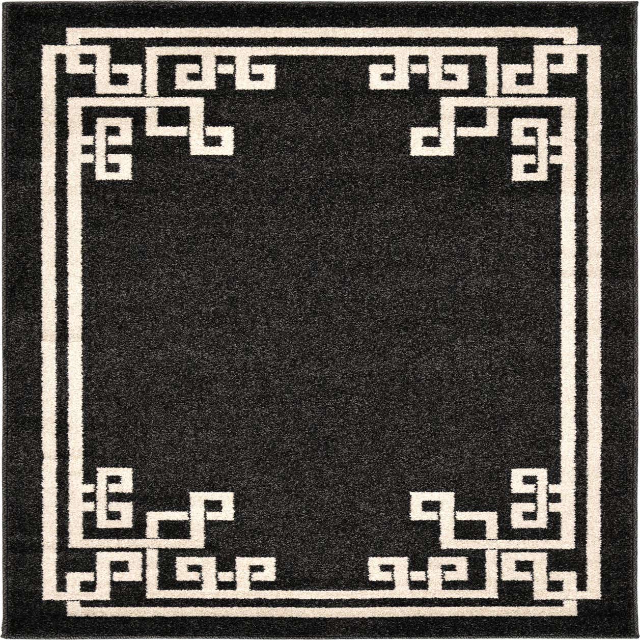 Black 3' 3 x 5' 3 Greek Key Rug eSaleRugs