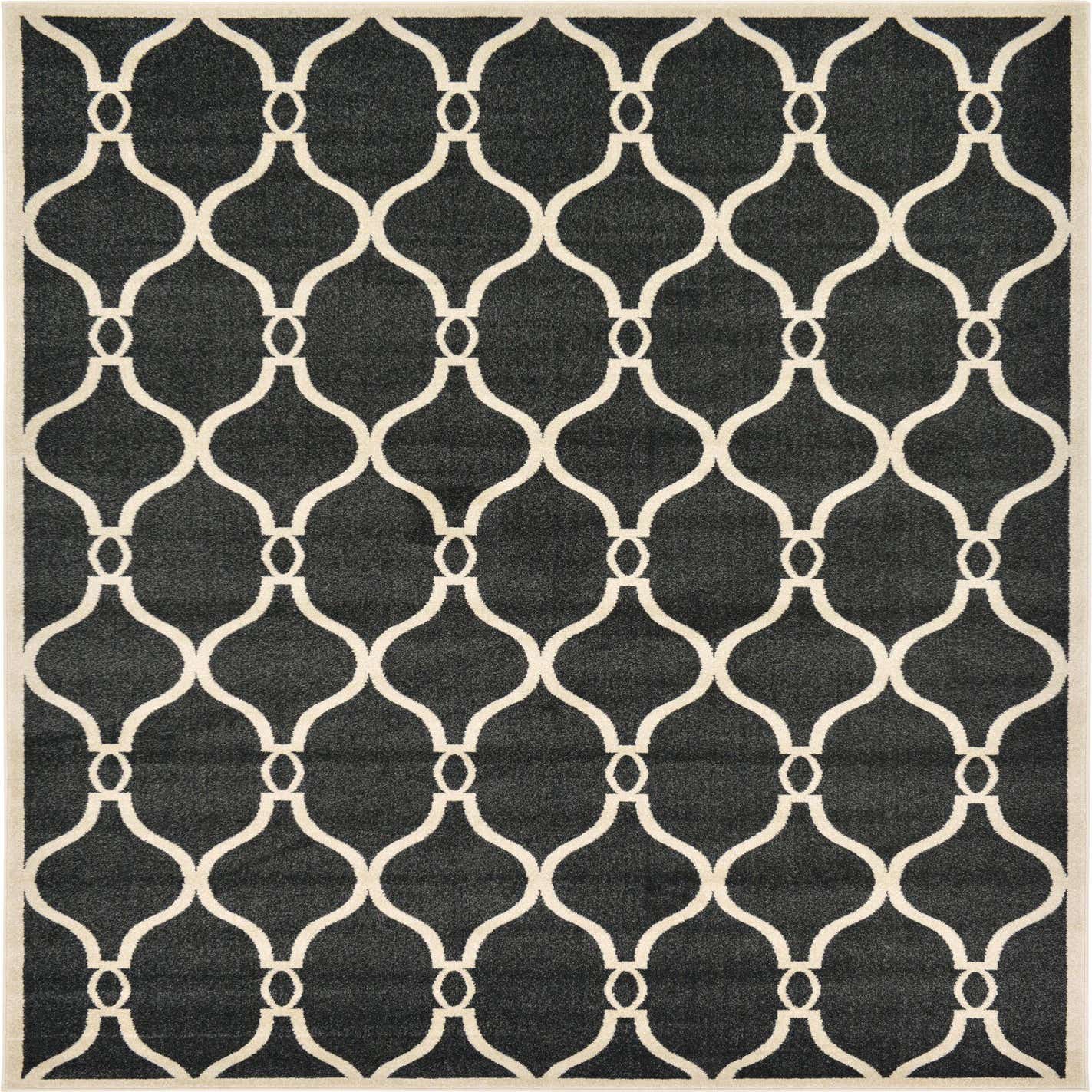 Black 7' x 10' Trellis Rug eSaleRugs
