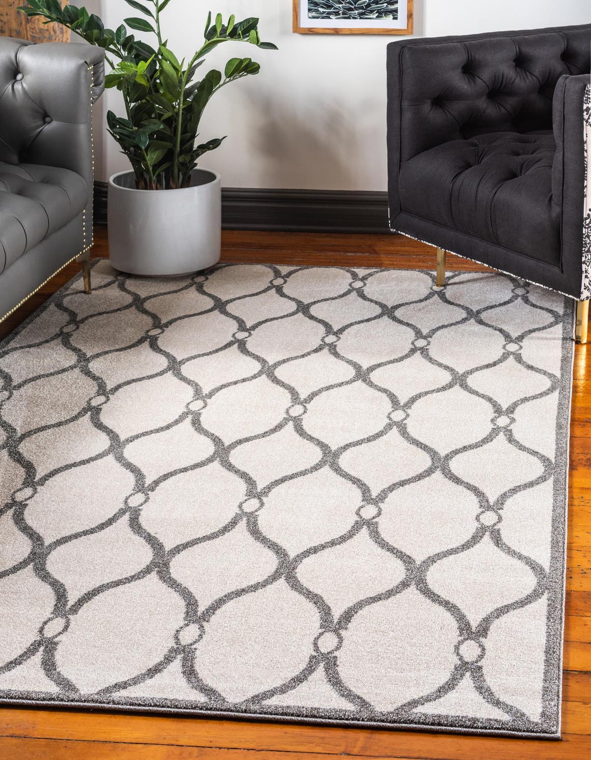 Cream 9' x 12' Trellis Rug eSaleRugs