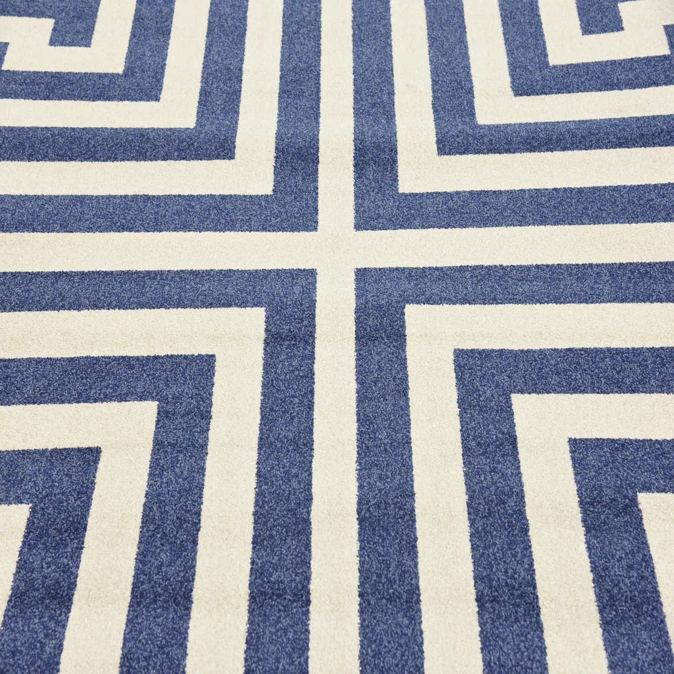 Navy Blue 7' x 10' Greek Key Rug eSaleRugs