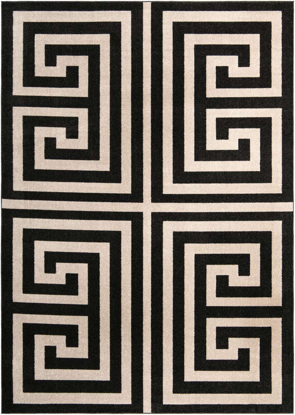 Black 9' x 12' Greek Key Rug eSaleRugs