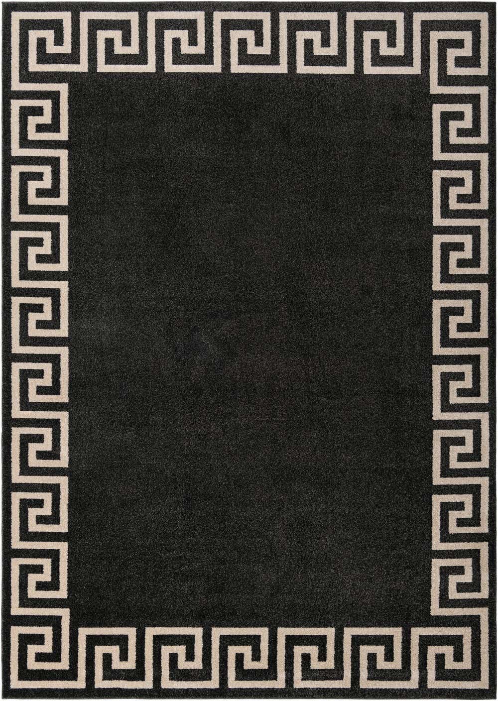 Charcoal 9' x 12' Greek Key Rug eSaleRugs