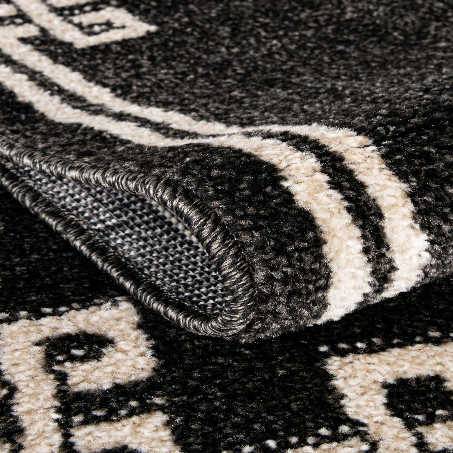 Black 5' x 8' Greek Key Rug eSaleRugs