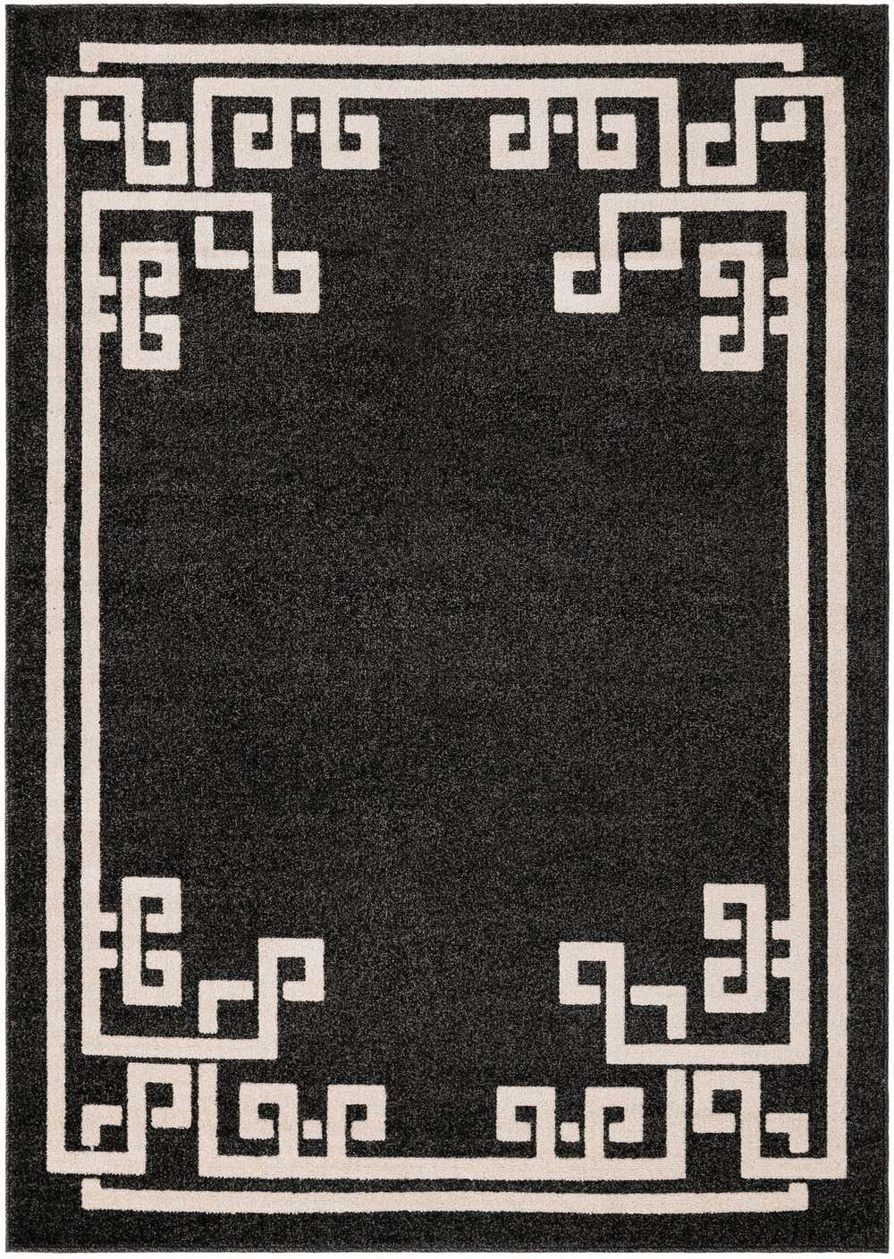 Black 5' x 8' Greek Key Rug eSaleRugs