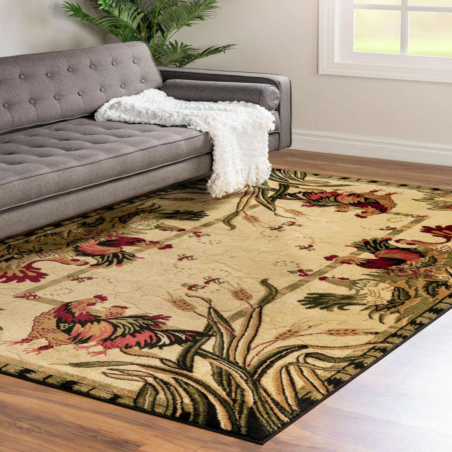 Cream 9' x 12' Country Rug eSaleRugs