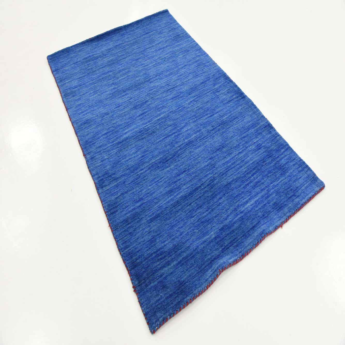 Blue 100cm x 160cm Solid Gabbeh Rug AU Rugs