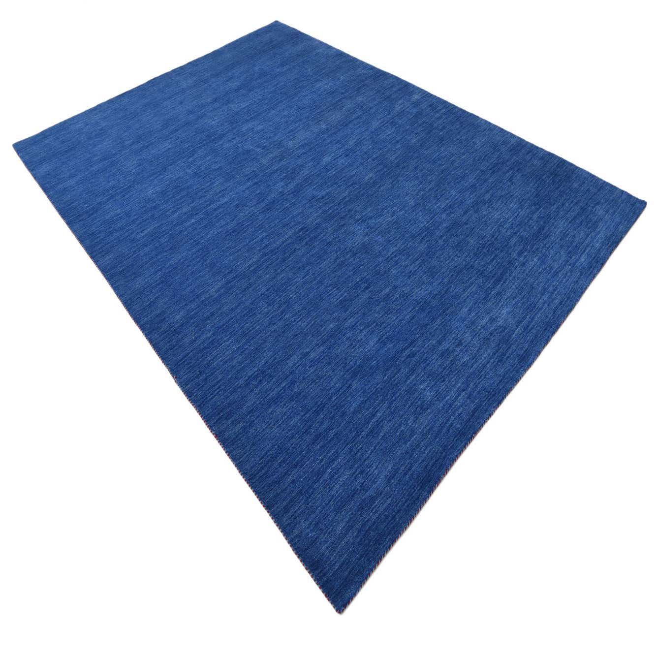 Blue 8' 2 x 11' 6 Solid Gabbeh Rug eSaleRugs