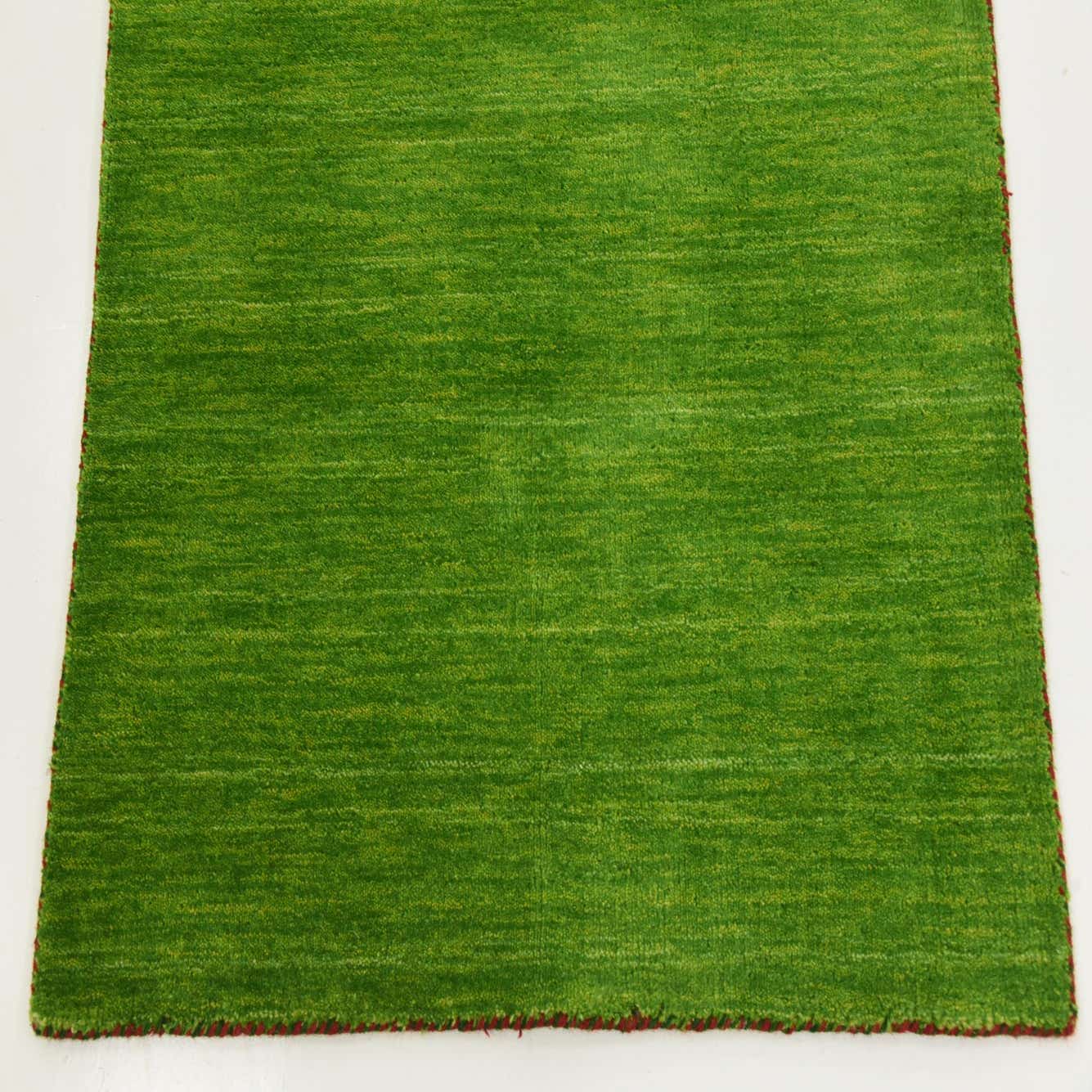 Light Green 3' 3 x 5' 3 Solid Gabbeh Rug eSaleRugs