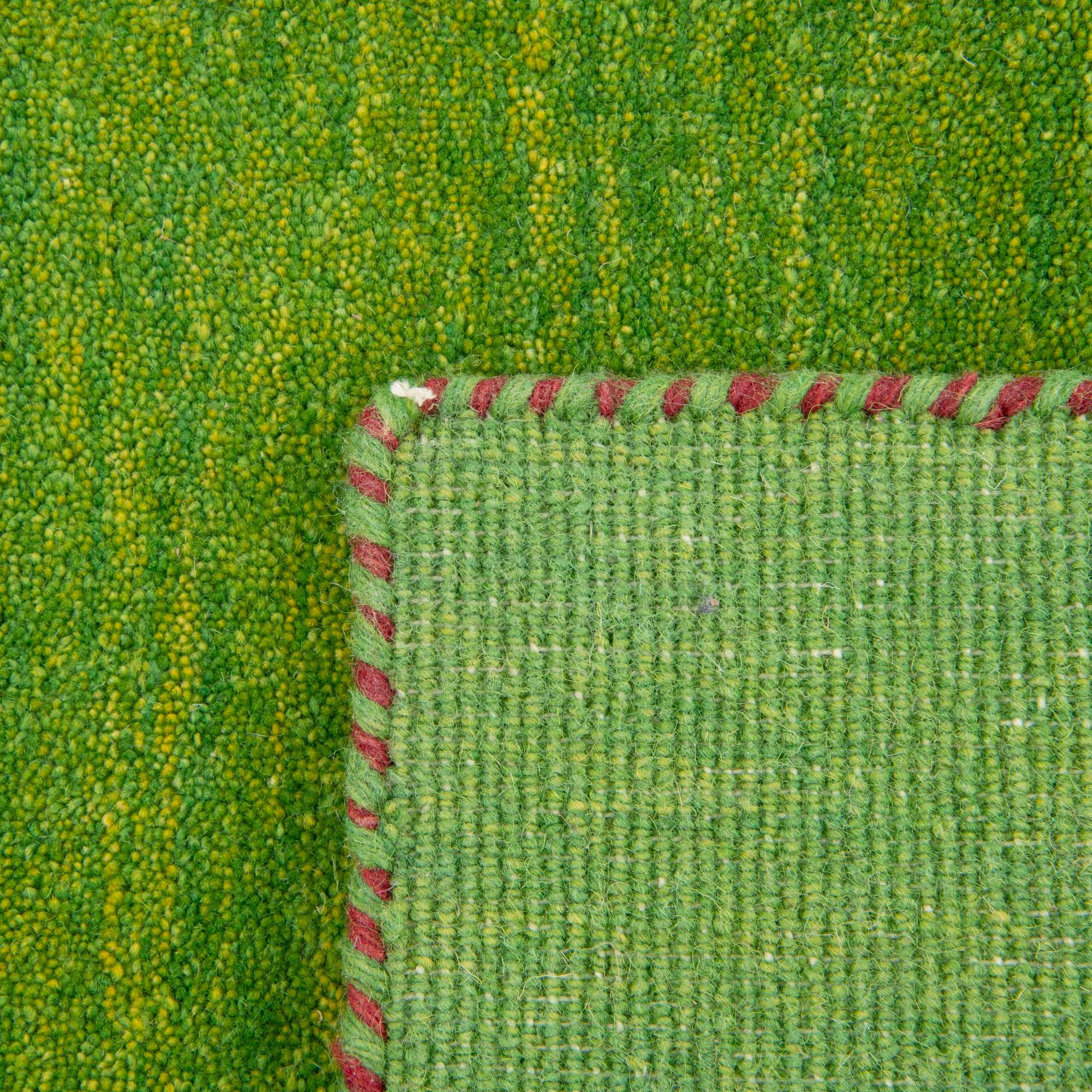 Light Green 9' 10 x 13' Hand Knotted Solid Gabbeh Wool Rug eSaleRugs