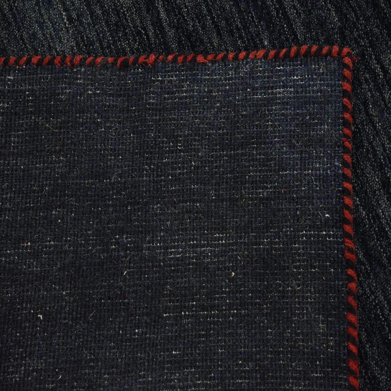 Navy Blue 9' 10 x 13' Hand Knotted Solid Gabbeh Wool Rug eSaleRugs