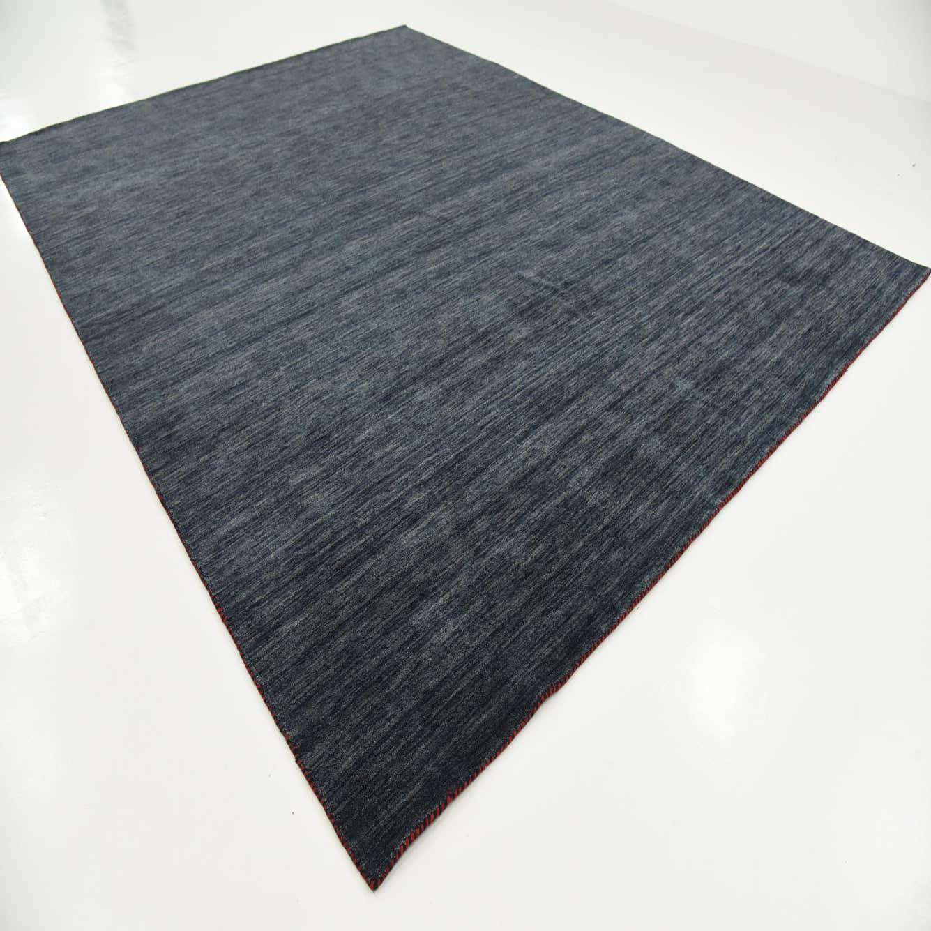 Navy Blue 9' 10 x 13' Hand Knotted Solid Gabbeh Wool Rug eSaleRugs