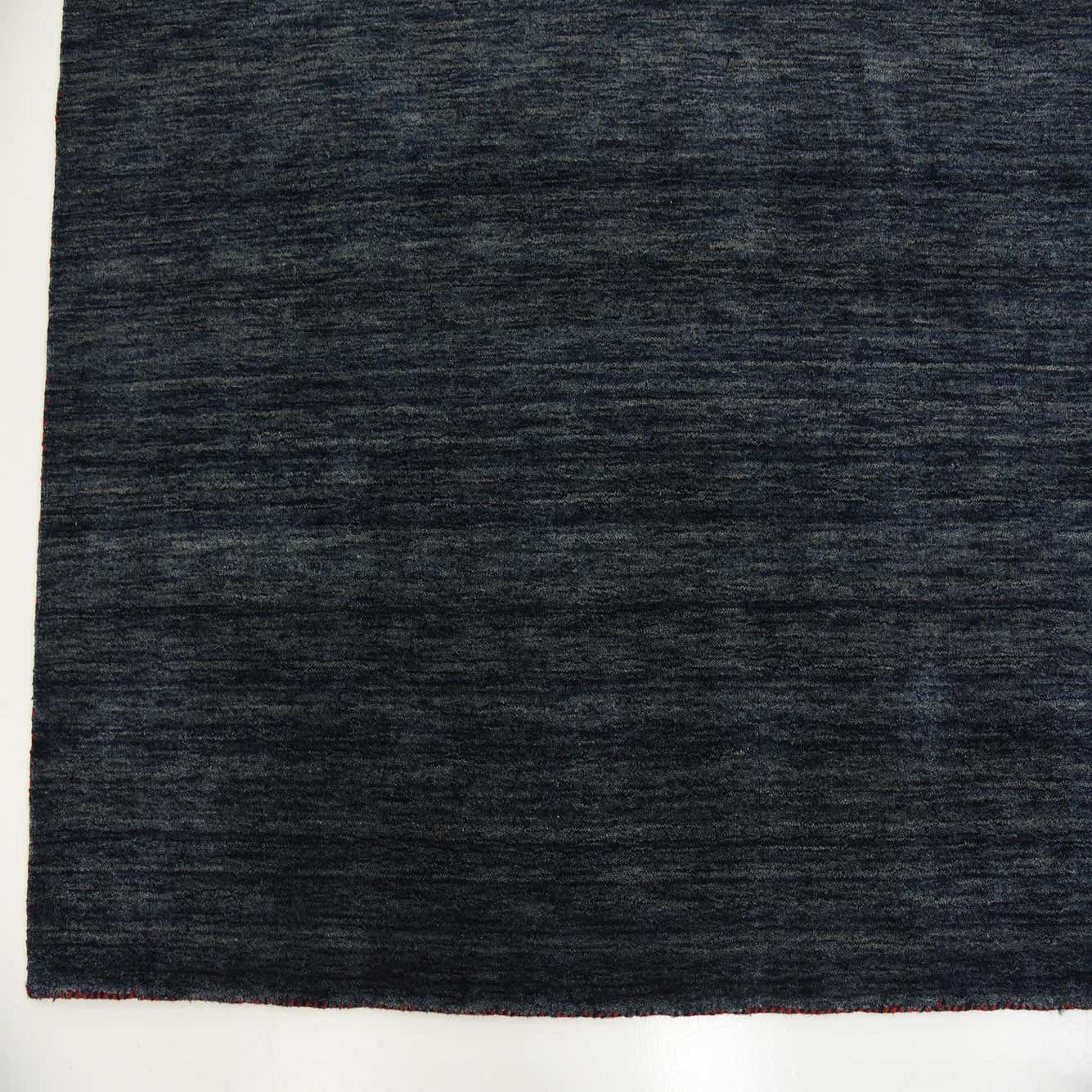 Navy Blue 9' 10 x 13' Hand Knotted Solid Gabbeh Wool Rug eSaleRugs