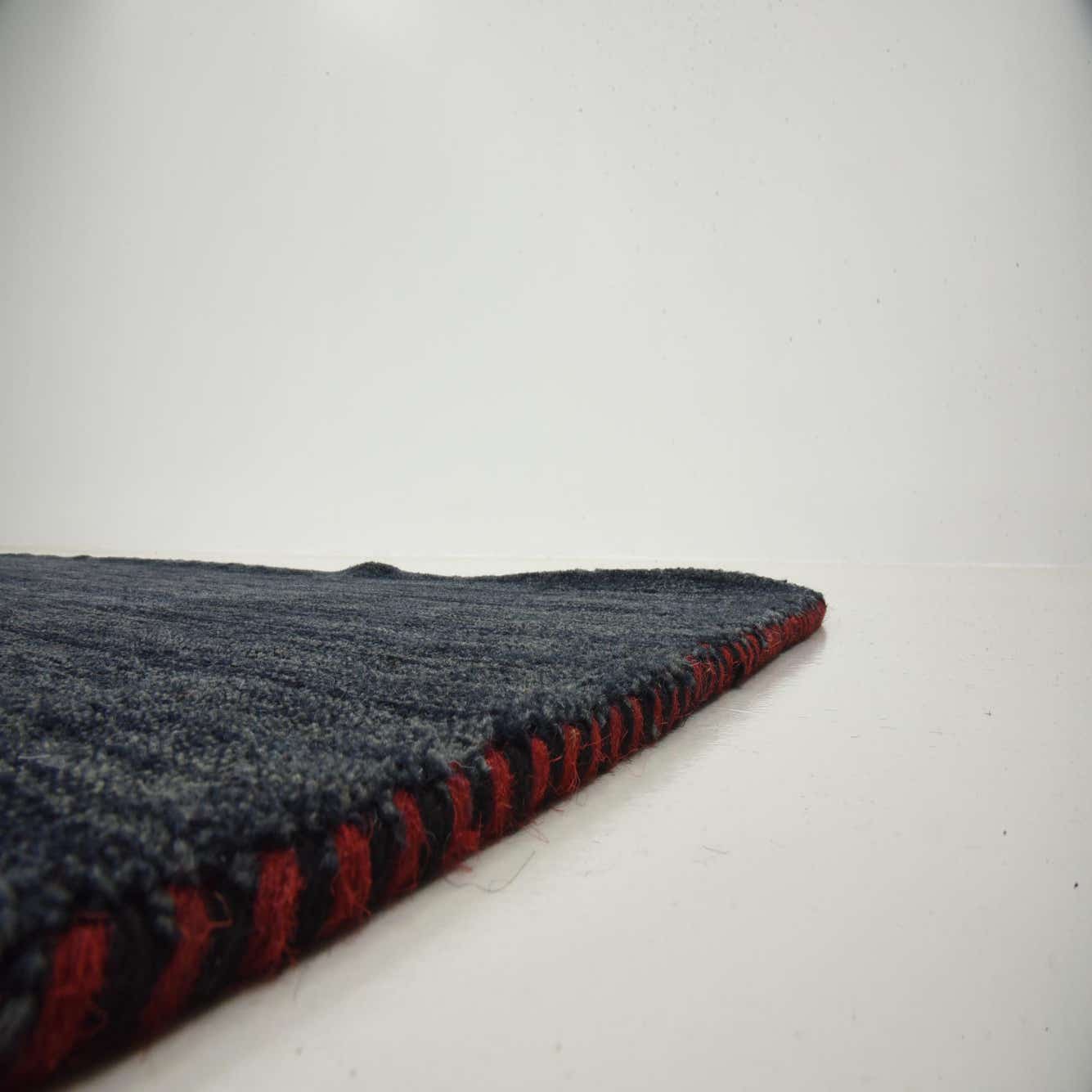 Navy Blue 9' 10 x 13' Hand Knotted Solid Gabbeh Wool Rug eSaleRugs