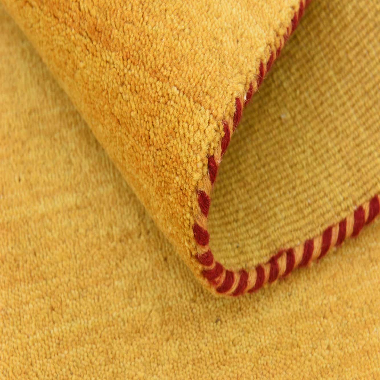 Gold 3' 3 x 5' 3 Solid Gabbeh Rug