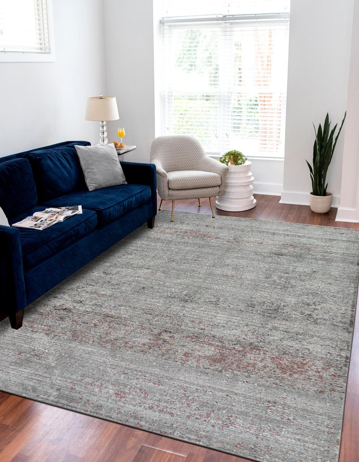 Gray 213cm x 305cm Aqua Rug AU Rugs