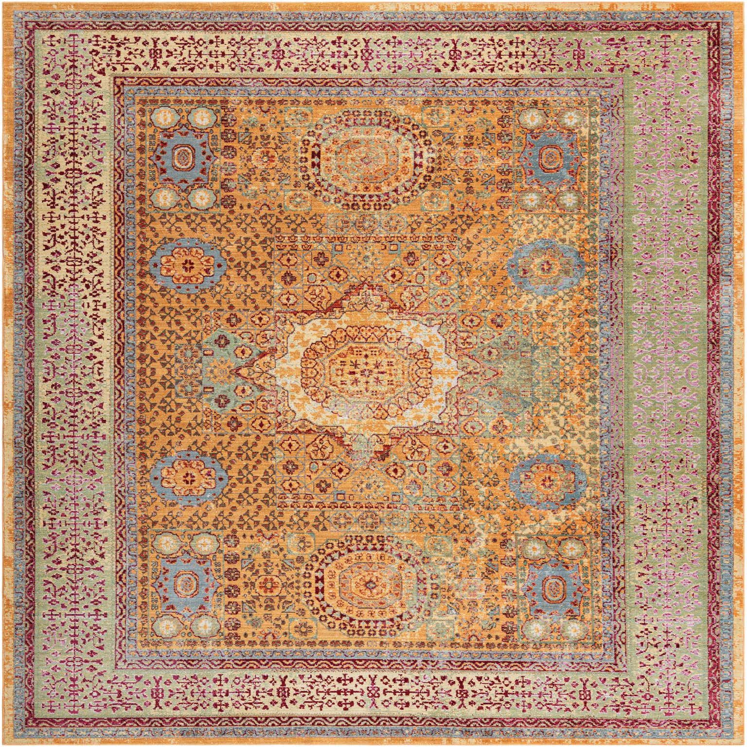 Gold 9' x 12' Aqua Rug eSaleRugs