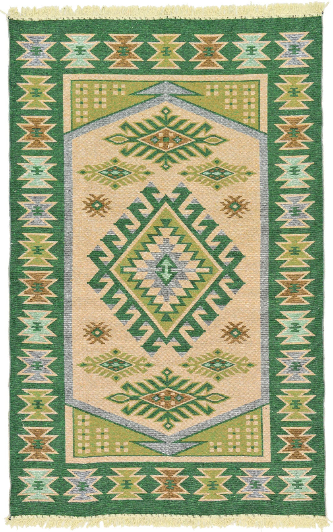 Cream 5' x 8' Kilim Dhurrie Rug eSaleRugs