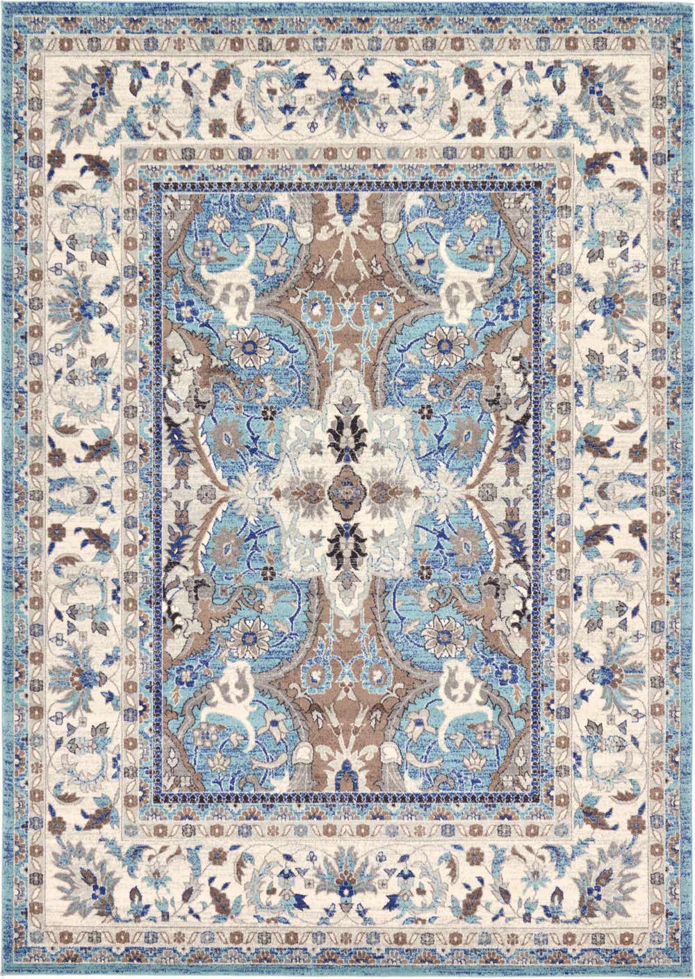 Light Blue 8' x 10' Heritage Rug eSaleRugs