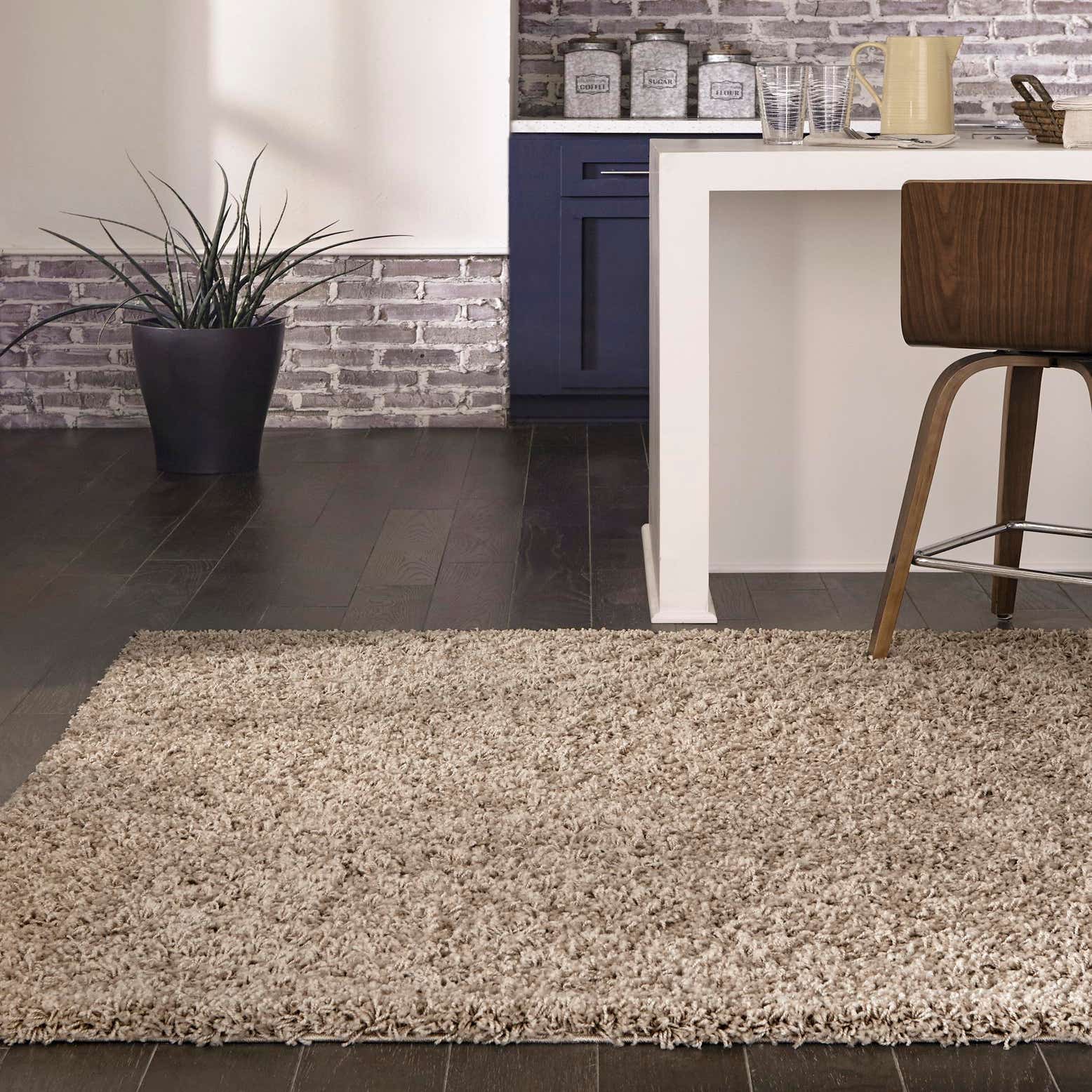Taupe 9' x 12' Solid Shag Rug eSaleRugs