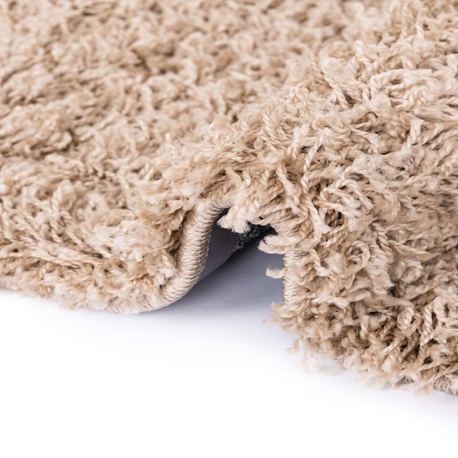 Taupe 4' x 6' Solid Shag Rug eSaleRugs
