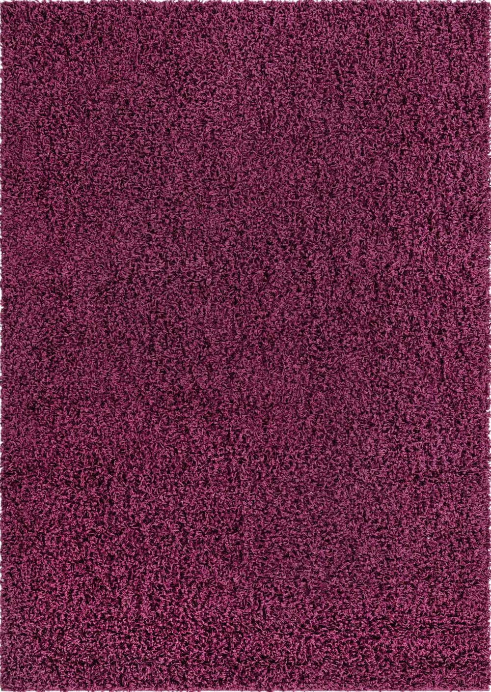 Eggplant Purple 8' x 8' Solid Shag Square Rug