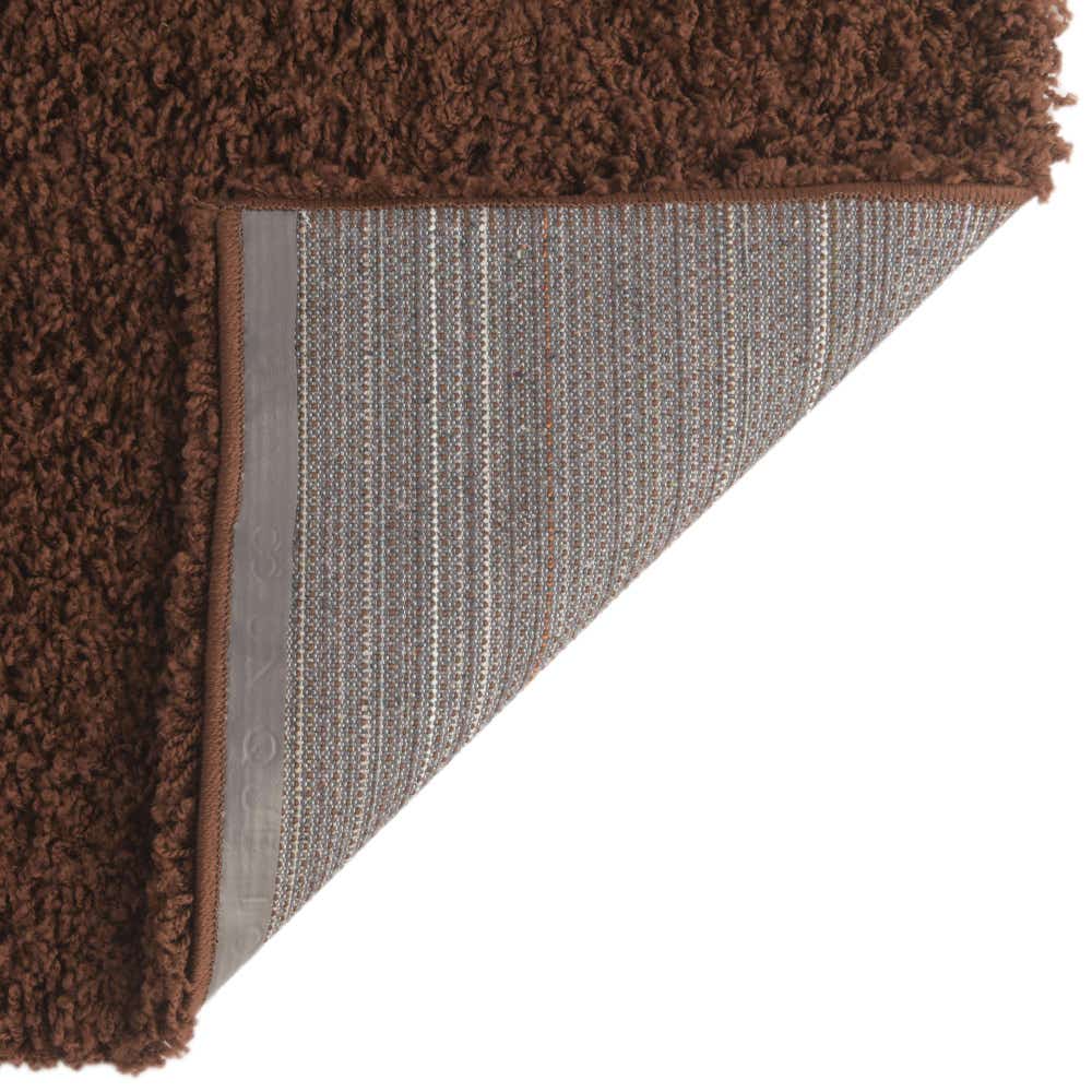 Chocolate Brown 8' x 10' Solid Shag Rug | eSaleRugs
