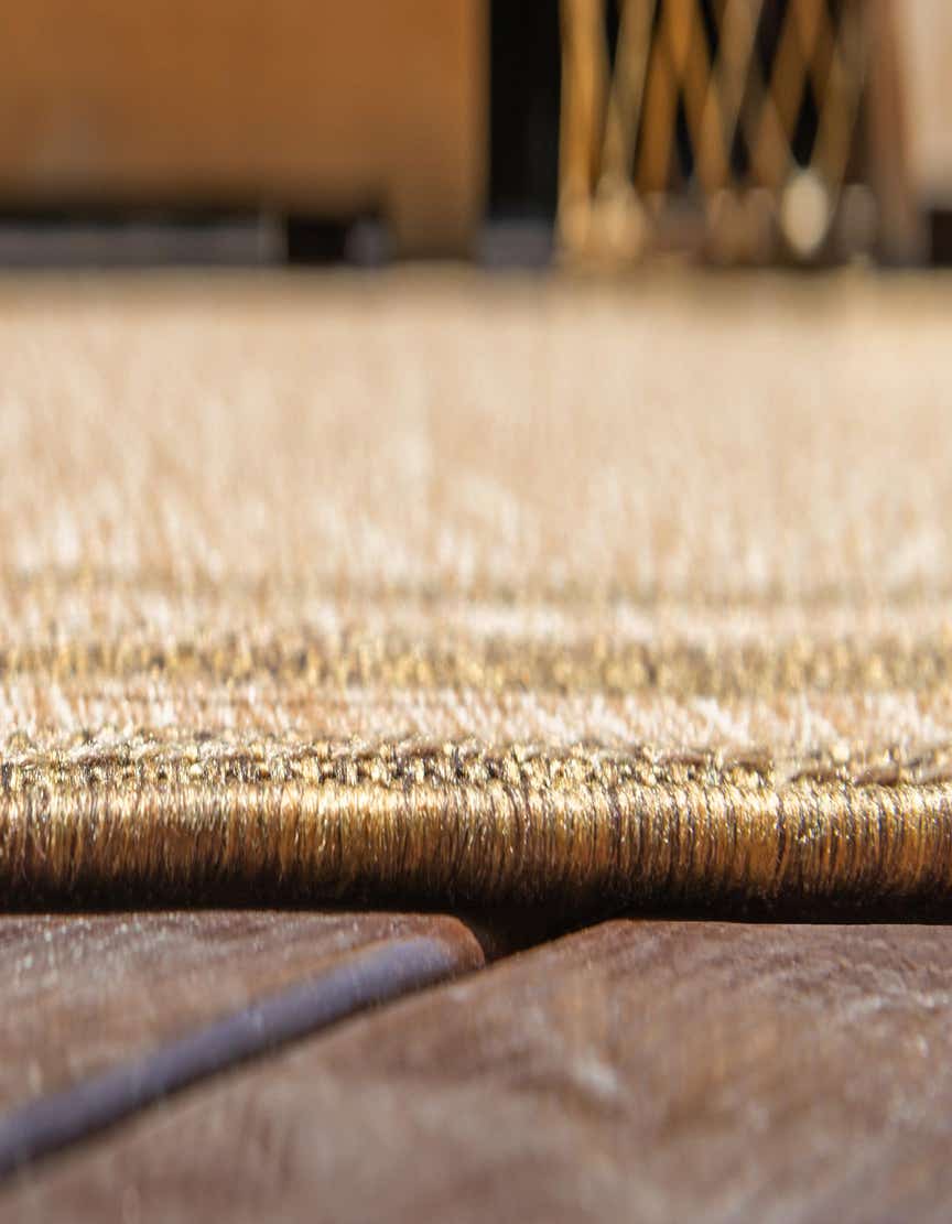 Tan 4' x 6' Outdoor Border Indoor / Outdoor Rug