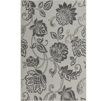 Gray 5' 3 x 8' Outdoor Botanical Rug | Rugs.com