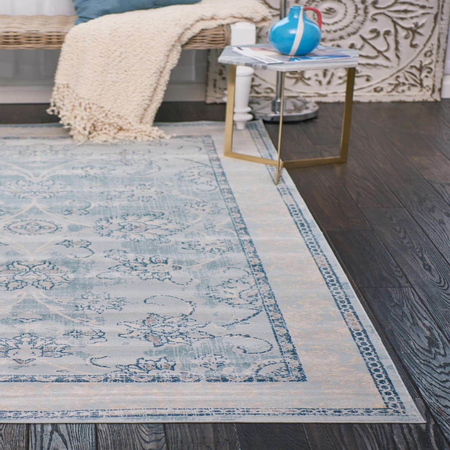 Light Blue 9' x 12' Restoration Rug eSaleRugs