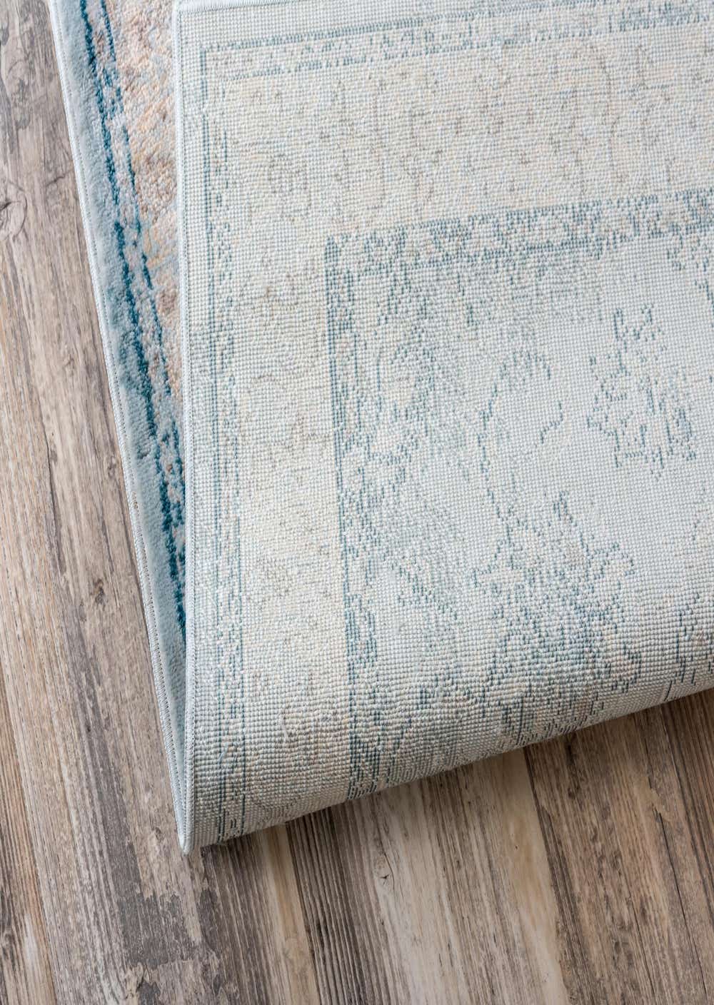 Light Blue 2' 7 x 6' Restoration Runner Rug eSaleRugs