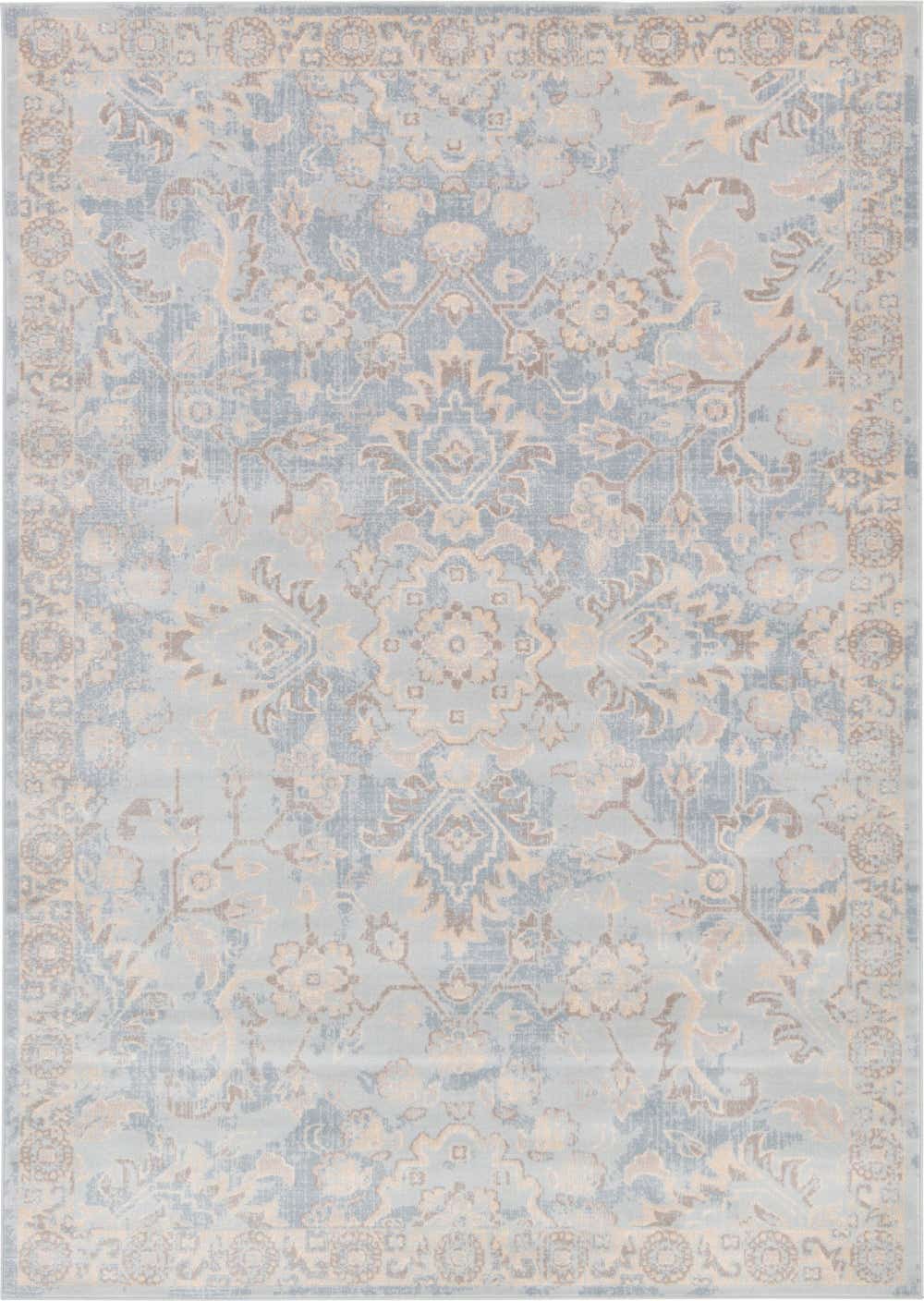 Light Blue 5' x 8' Restoration Rug eSaleRugs