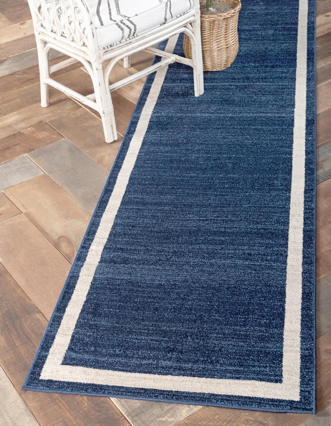 Navy Blue 2' 7 x 10' Loft Runner Rug eSaleRugs