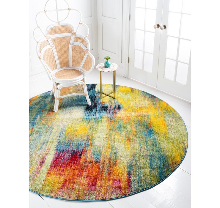 Multicolor 183cm x 183cm Florence Round Rug | iRugs Singapore