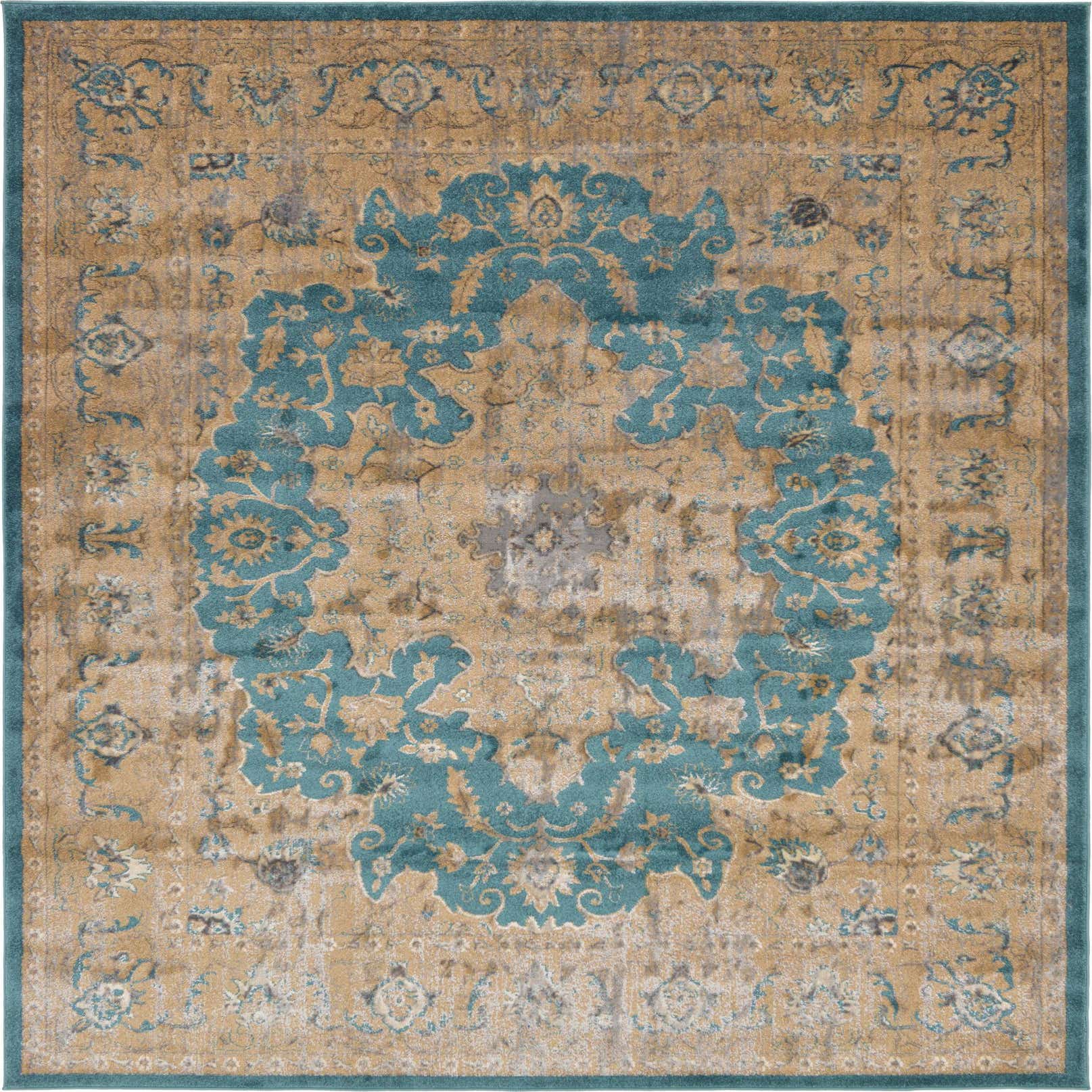 Teal 8' x 10' Aria Rug eSaleRugs