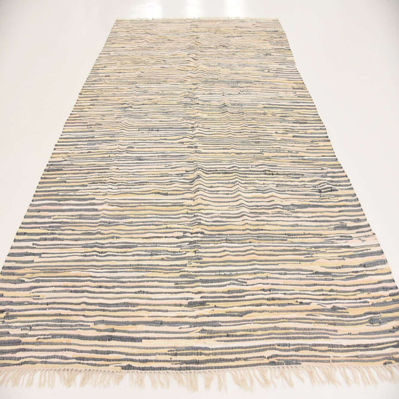 Gray 6' 7 x 9' 10 Hand Woven Kilim Dhurrie Rug eSaleRugs