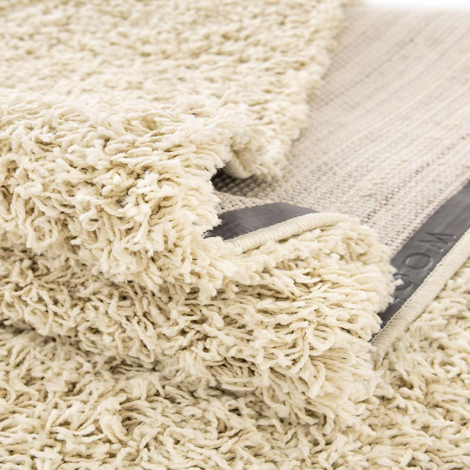 Pure Ivory 9' x 12' Solid Shag Rug eSaleRugs