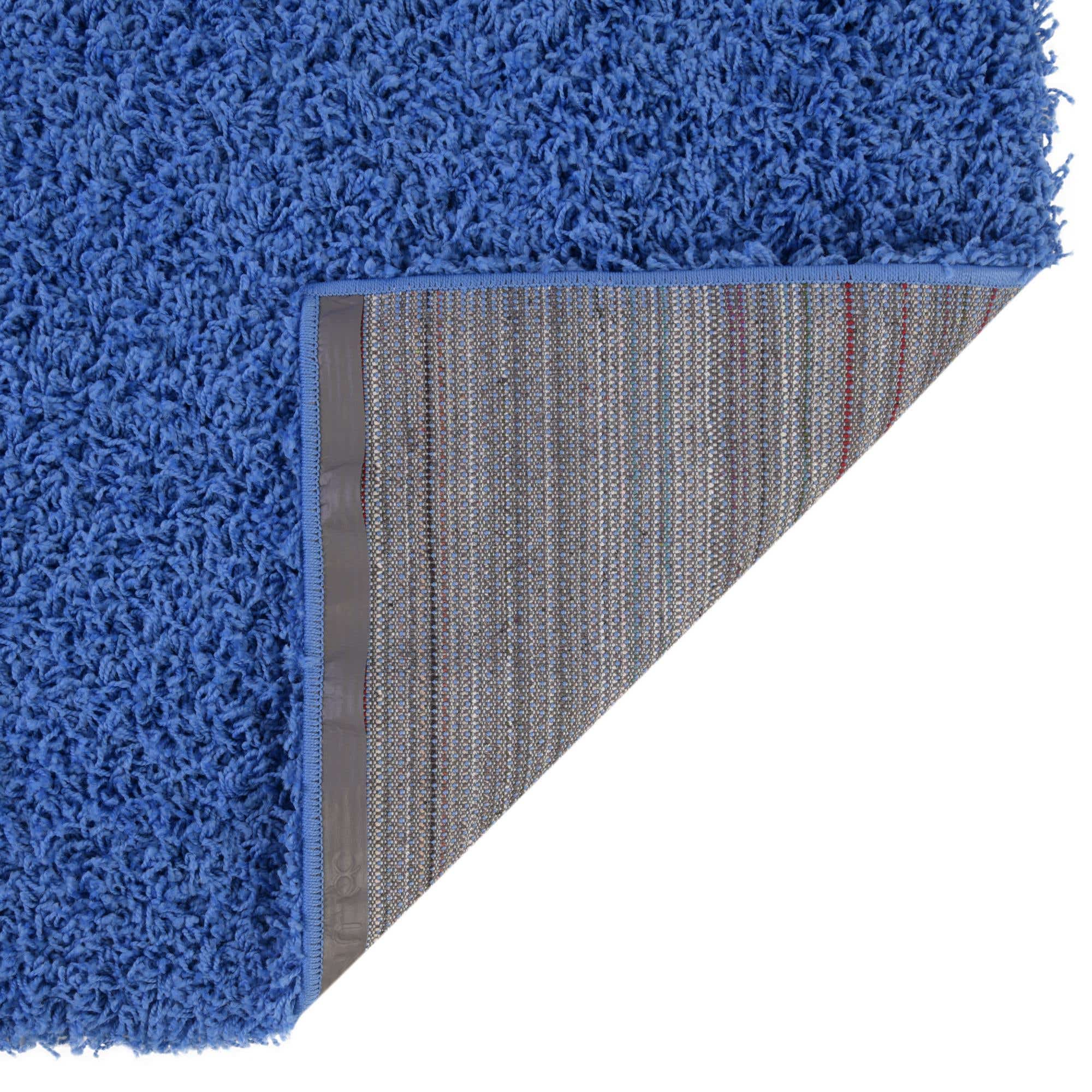 Periwinkle Blue 4' x 6' Solid Shag Rug eSaleRugs
