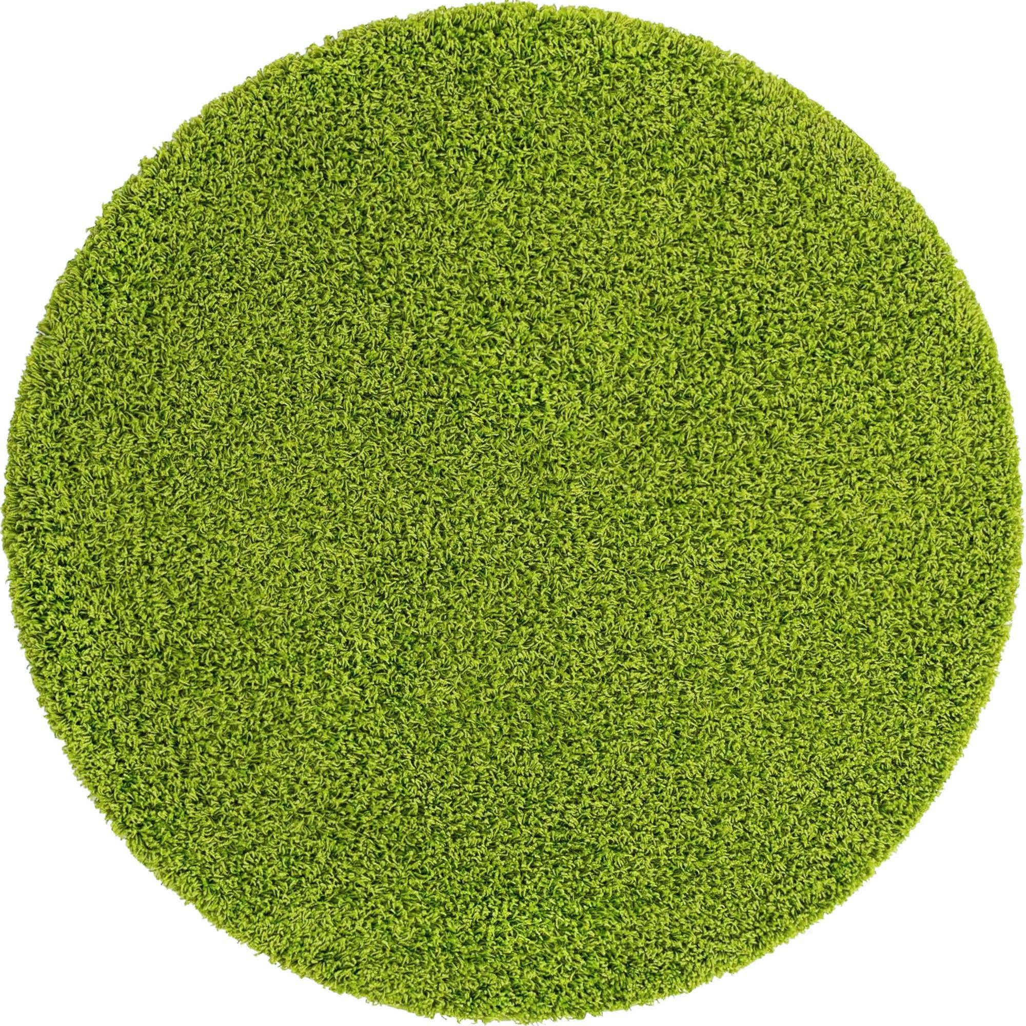 Grass Green 6' x 6' Catalina Shag Round Rug