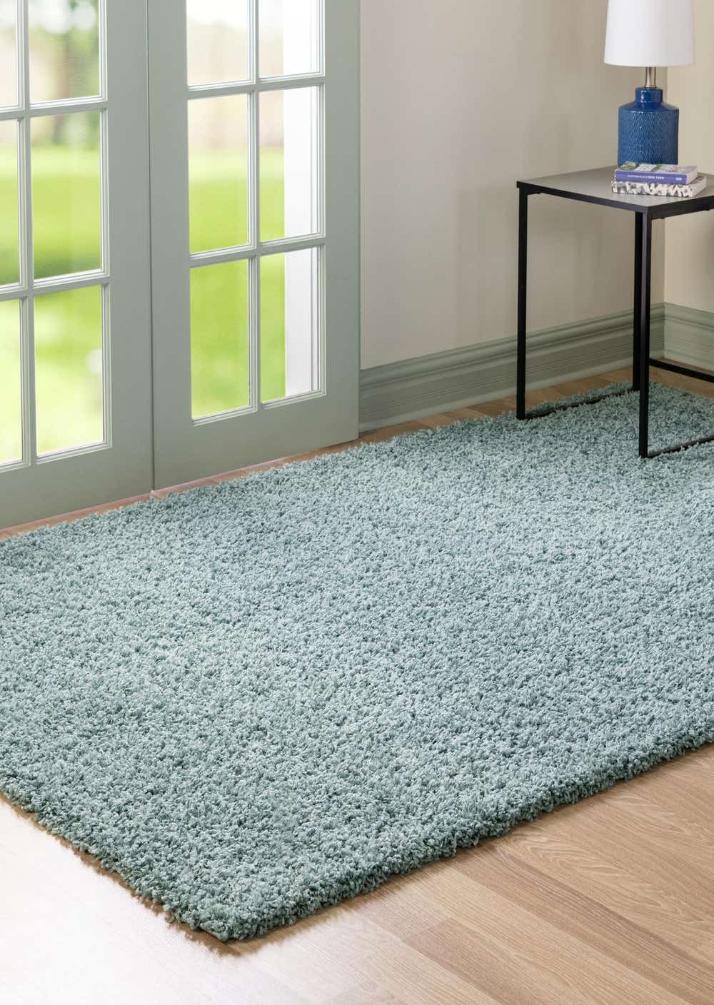 Light Slate Blue 10' x 13' Solid Shag Rug | eSaleRugs