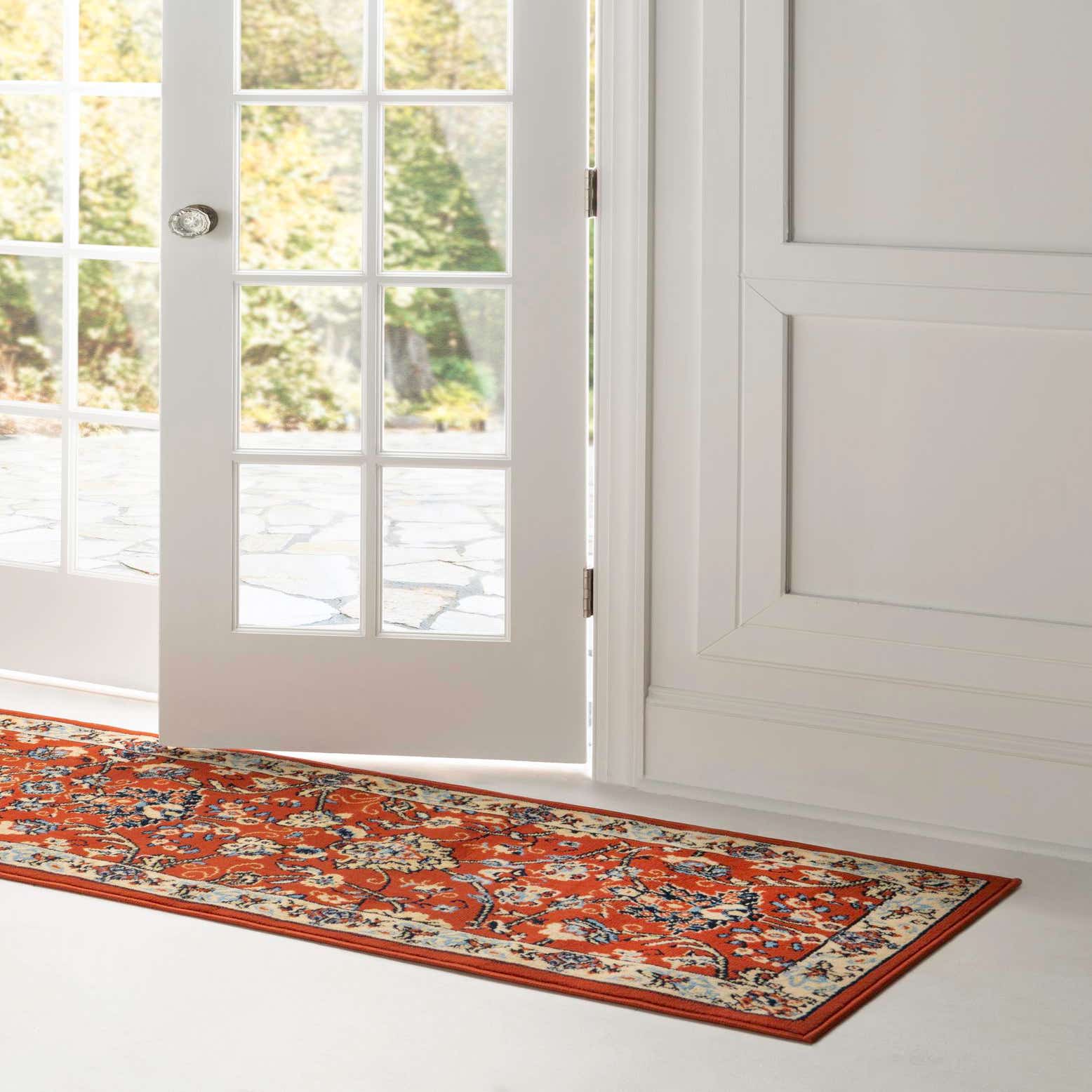 Terracotta 3' x 16' 5 Kashan Design Runner Rug eSaleRugs